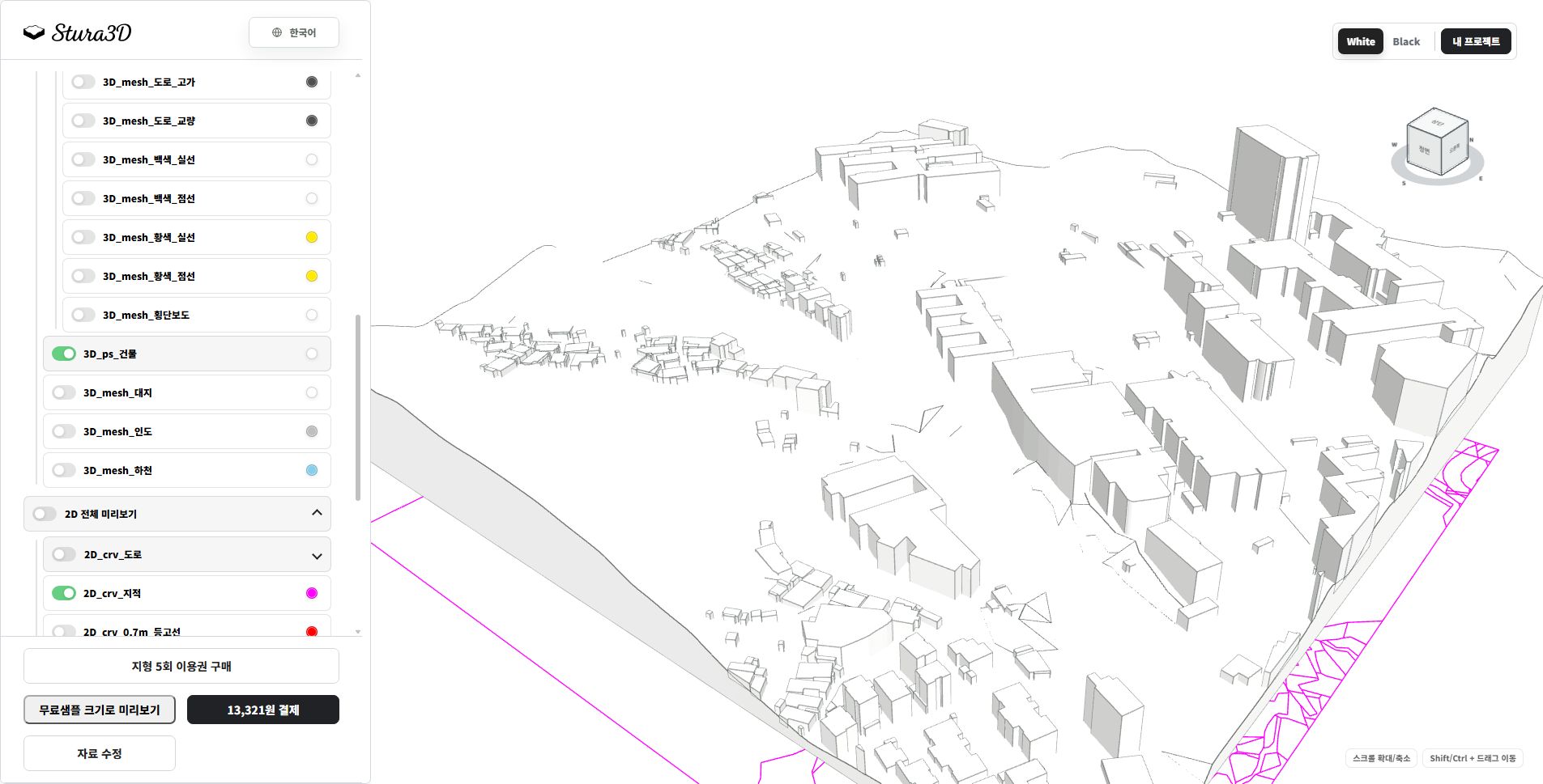Inspect terrain and context by layer.