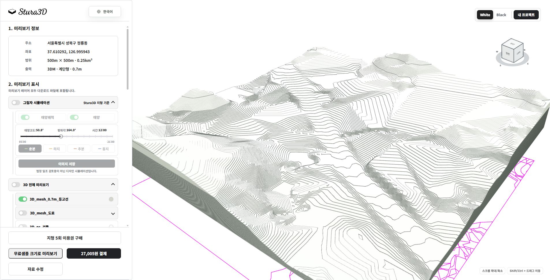 Inspect the terrain steps.