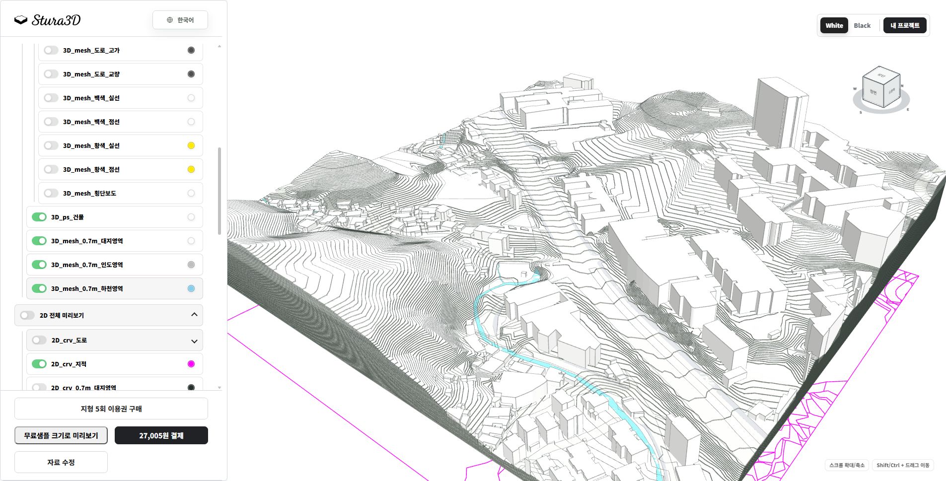 Inspect terrain and context by layer.